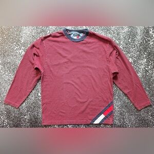 Vintage Y2K Tommy Hilfiger Long Sleeve Striped Shirt Size Large